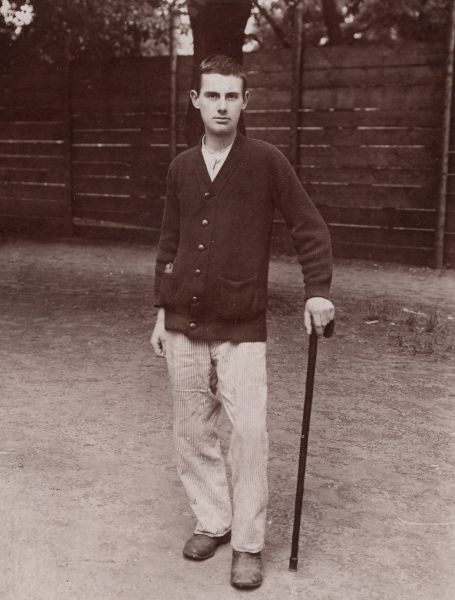 Albert Clayton in German prison camp hospital August 1917