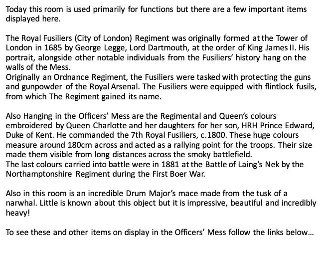 Officers' Mess text