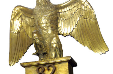 image eagle standard of the 82nd regiment of the french line, captured by the royal fusiliers at the battle of martinque 1809 during the napoleonic wars-