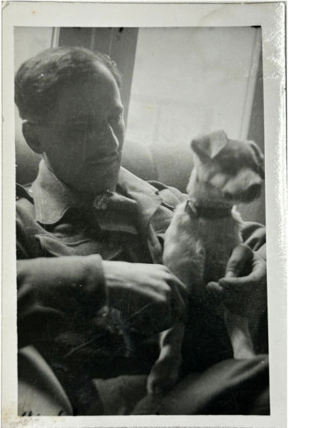 Dale and dog Pola crop white 600