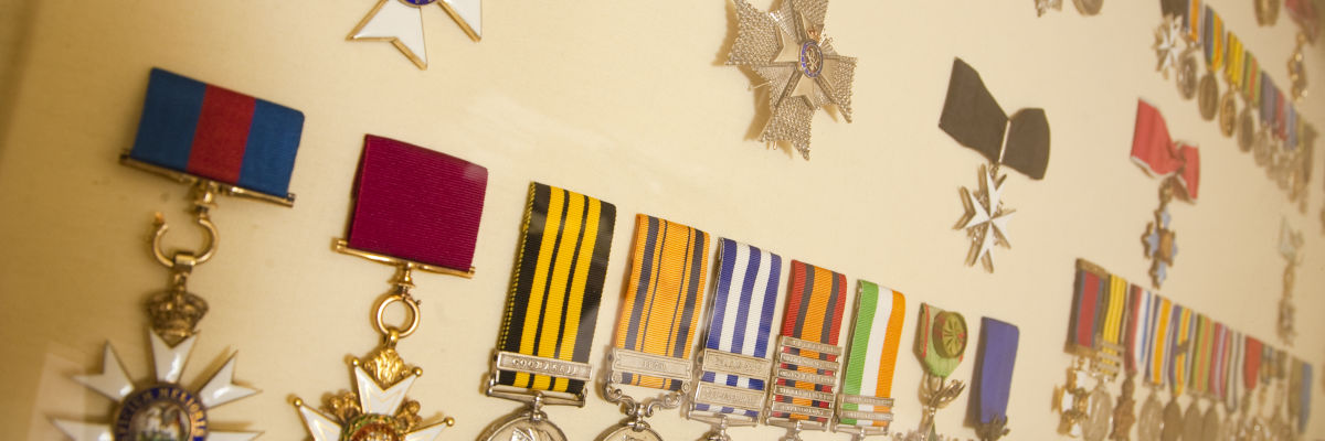 Medals on display at the Fusilier Museum